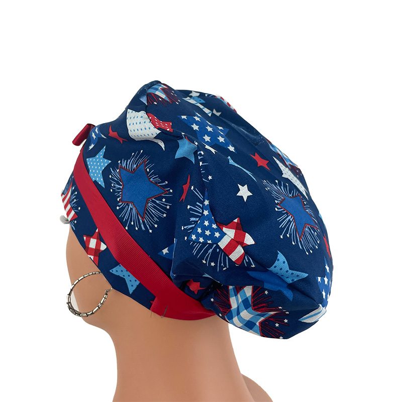 European Style Scrub Cap -Patriotic Stars and Flag - Image 16