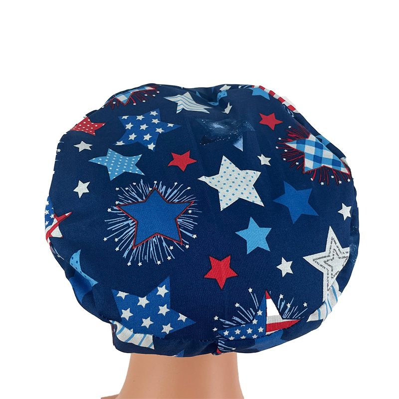 European Style Scrub Cap -Patriotic Stars and Flag - Image 17