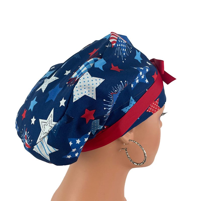 European Style Scrub Cap -Patriotic Stars and Flag - Image 18