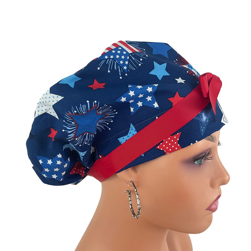 European Style Scrub Cap -Patriotic Stars and Flag - Image 19