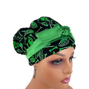European Style Scrub Cap - Bones of The Body - Glow in The Dark