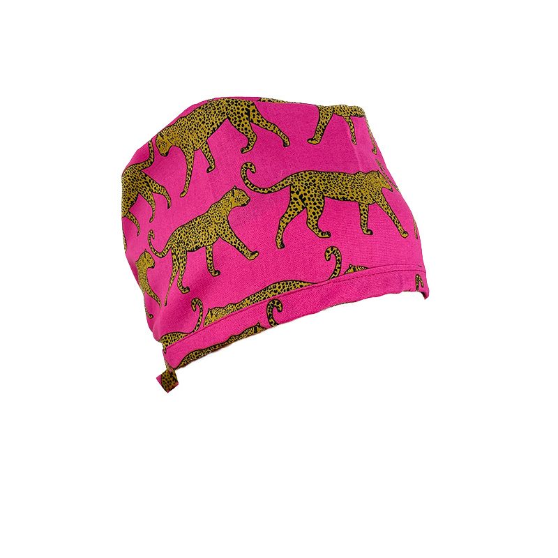 Unisex Medical Scrub Cap – Fine Leopards - Image 2