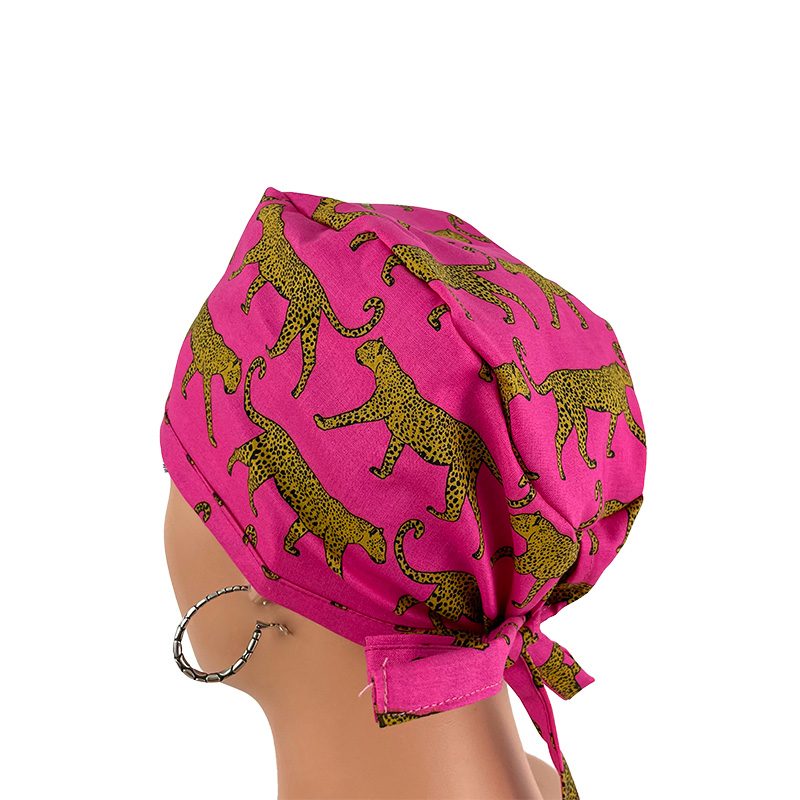 Unisex Medical Scrub Cap – Fine Leopards - Image 5