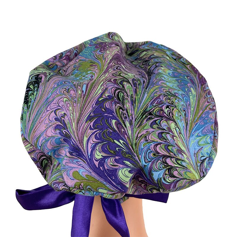 European Style Scrub Cap - Oil Slick – Purple - Image 10