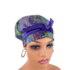 European Style Scrub Cap - Oil Slick – Purple