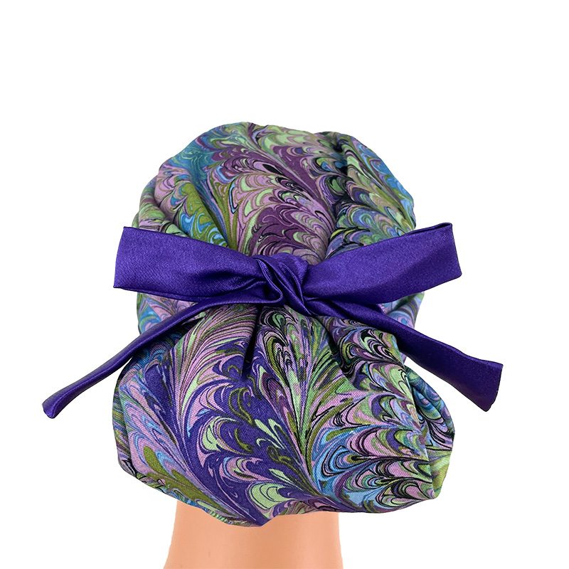 European Style Scrub Cap - Oil Slick – Purple - Image 7