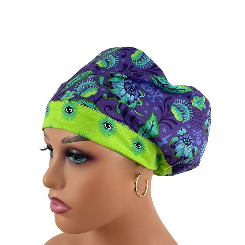 European Style Scrub Cap - Tiny Creatures/Wicked Eyes - Image 3