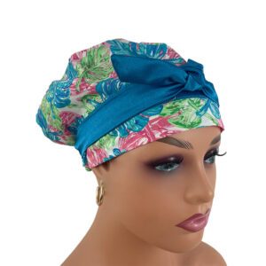European Style Scrub Cap - Fantastic Forest - Lush & Lovely Leaves