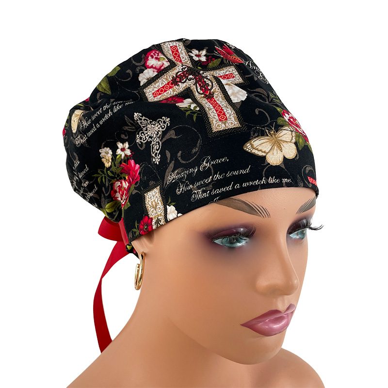European Style Scrub Cap (Grosgrain Ribbon) - Amazing Grace - Image 7