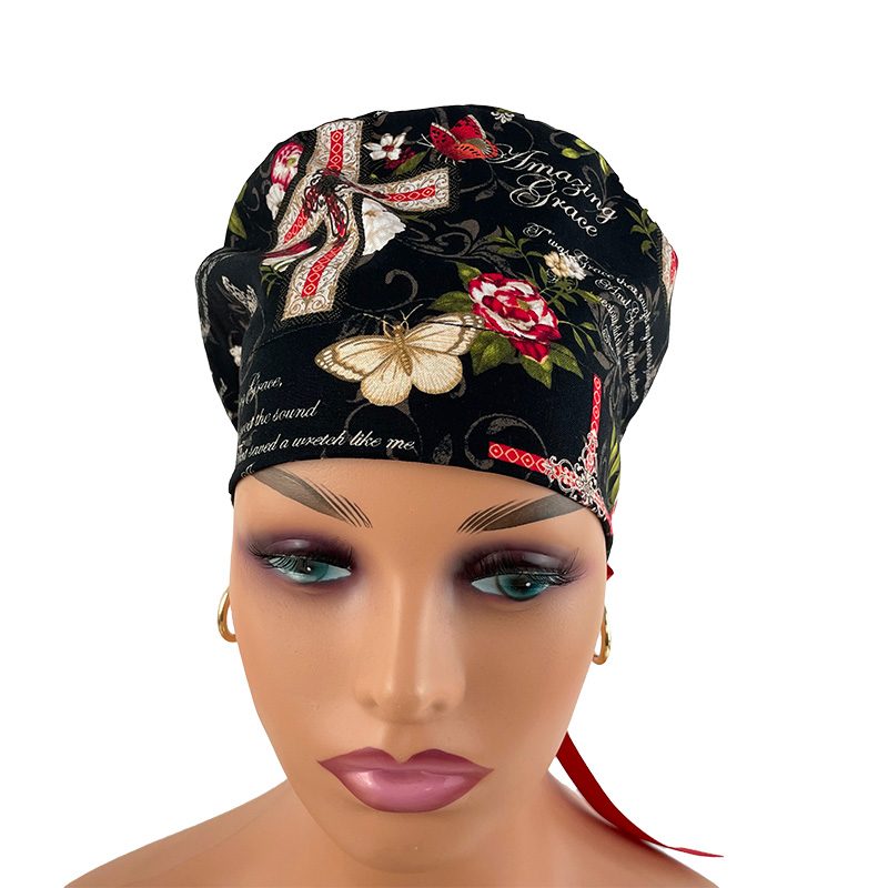 European Style Scrub Cap (Grosgrain Ribbon) - Amazing Grace - Image 8