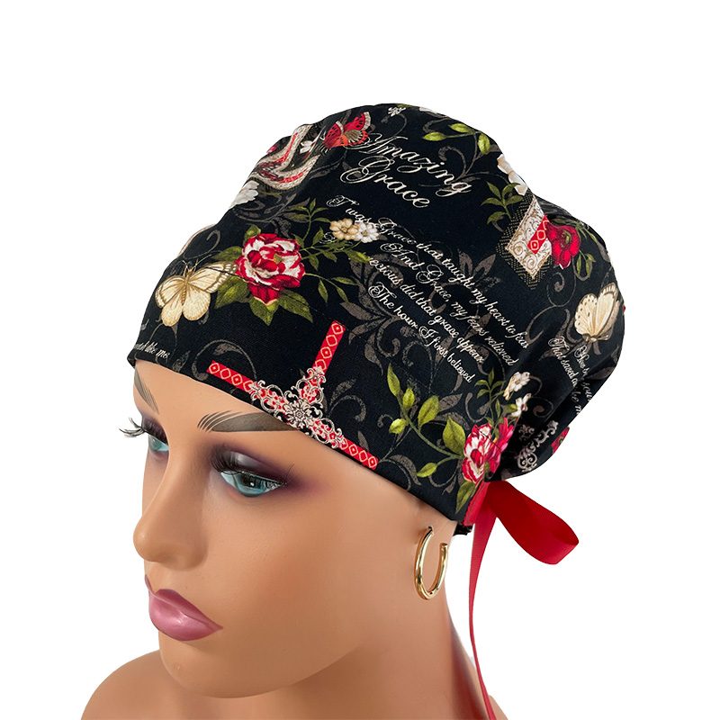 European Style Scrub Cap (Grosgrain Ribbon) - Amazing Grace - Image 9
