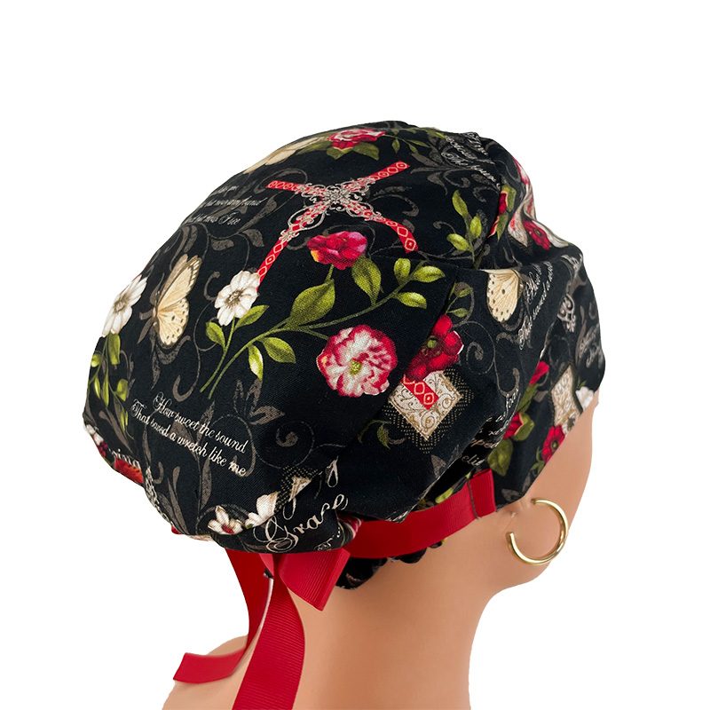 European Style Scrub Cap (Grosgrain Ribbon) - Amazing Grace - Image 12