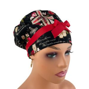 European Style Scrub Cap (Grosgrain Ribbon) - Amazing Grace