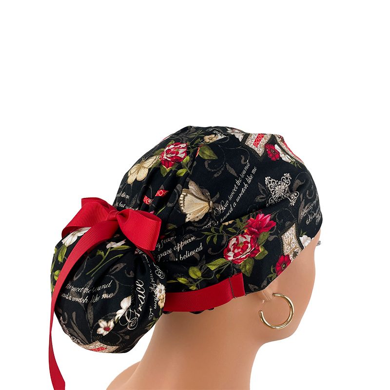 European Style Scrub Cap (Grosgrain Ribbon) - Amazing Grace - Image 6