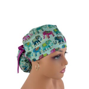 Ponytail Medical Scrub Cap – Elephant Parade