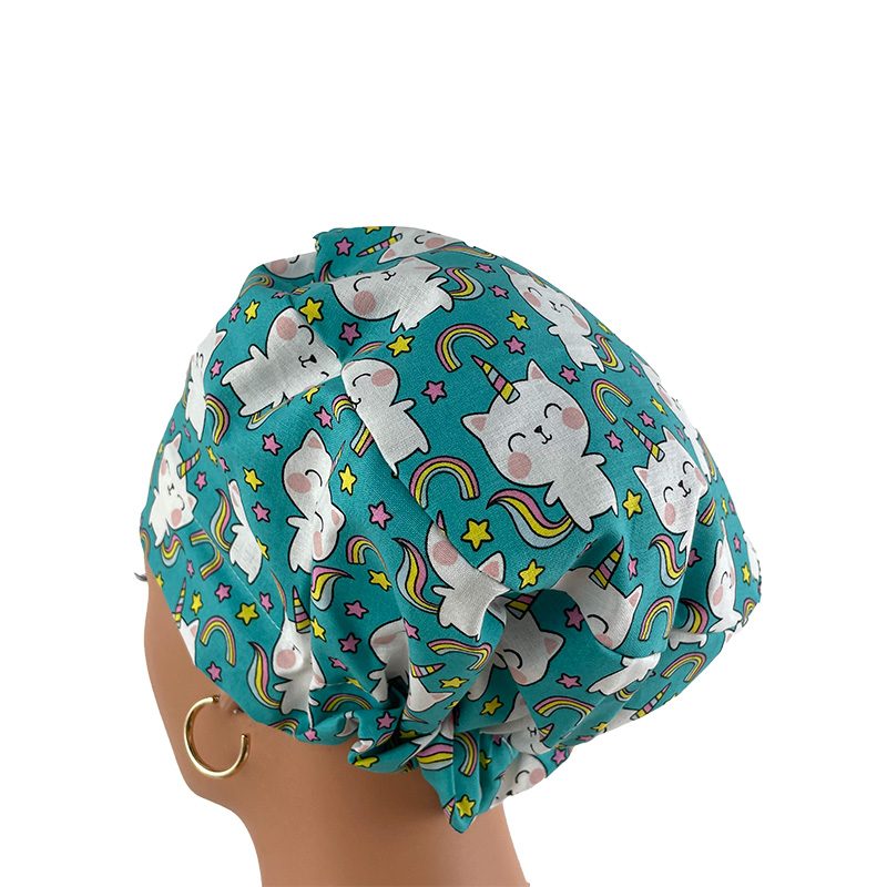 European Style Scrub Cap -Sateen Ribbon - Unicorn Kitty - Image 16