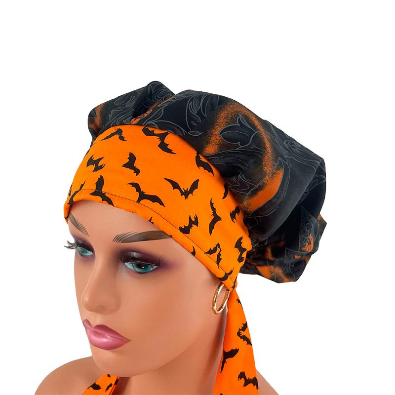 Bouffant Medical Scrub Cap - Storybook/Halloween Bats - Image 3