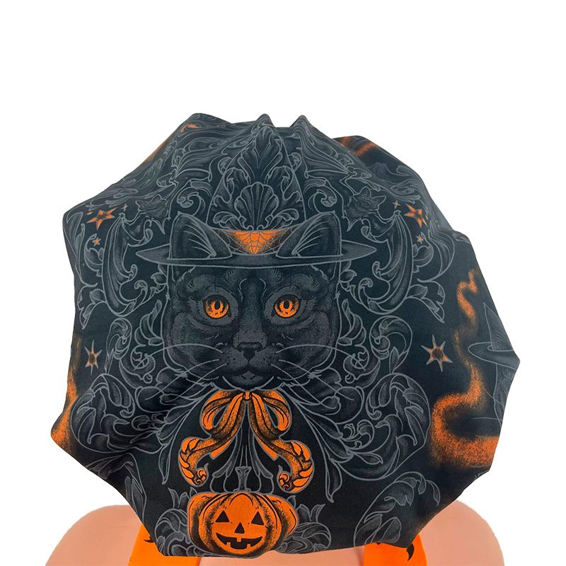 Bouffant Medical Scrub Cap - Storybook/Halloween Bats - Image 8
