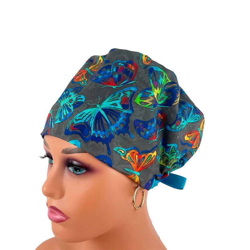 European Style Scrub Cap -Sateen Ribbon - Fawn'd of You - Mystical Butterflies - Image 13