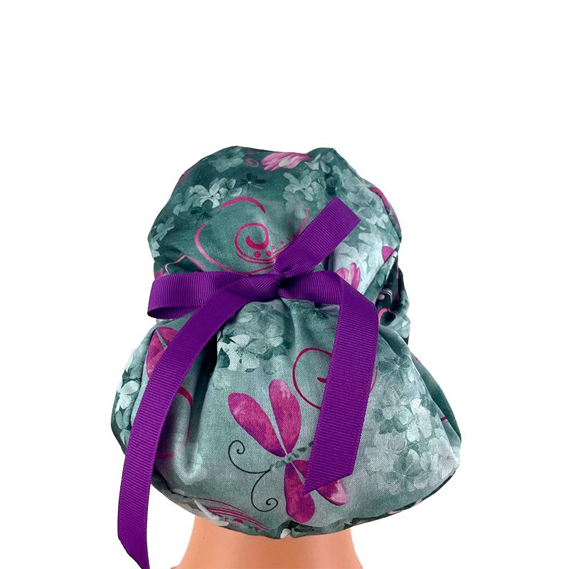 European Style Scrub Cap (Grosgrain Ribbon) - Dragon-fly - Image 5