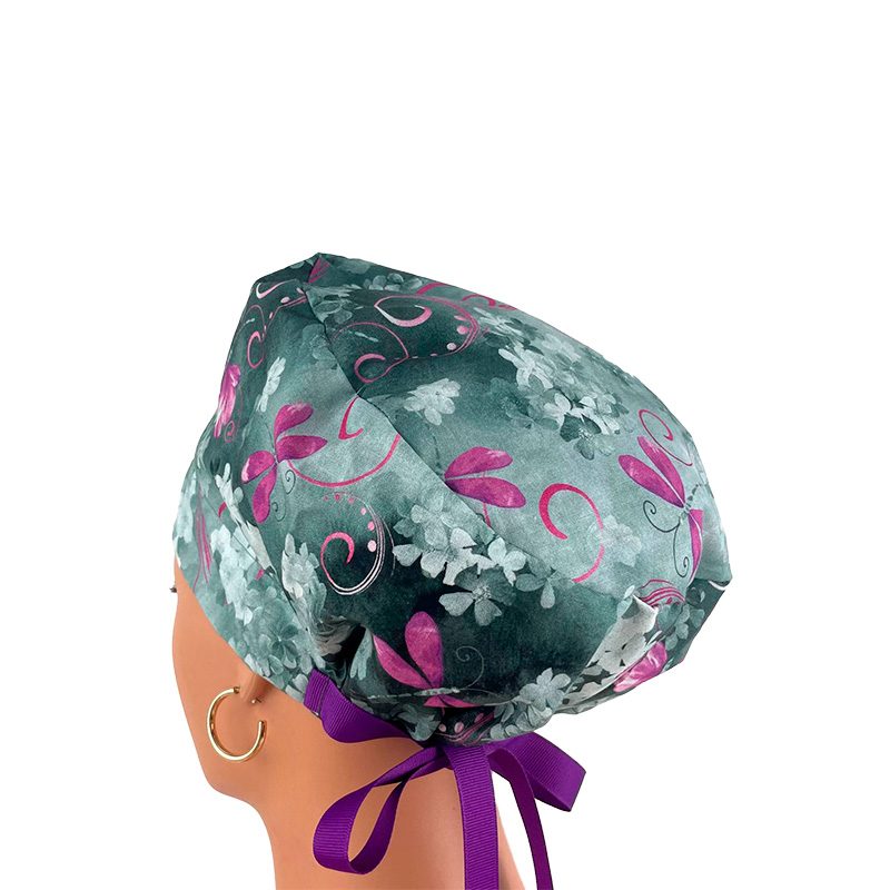 European Style Scrub Cap (Grosgrain Ribbon) - Dragon-fly - Image 9