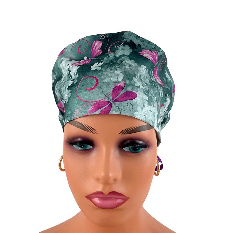European Style Scrub Cap (Grosgrain Ribbon) - Dragon-fly - Image 8
