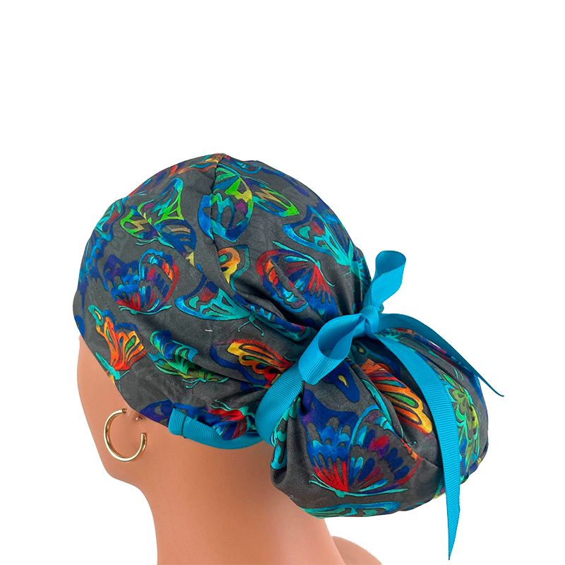 European Style Scrub Cap (Grosgrain Ribbon) - Fawn'd of You - Mystical Butterflies - Image 4