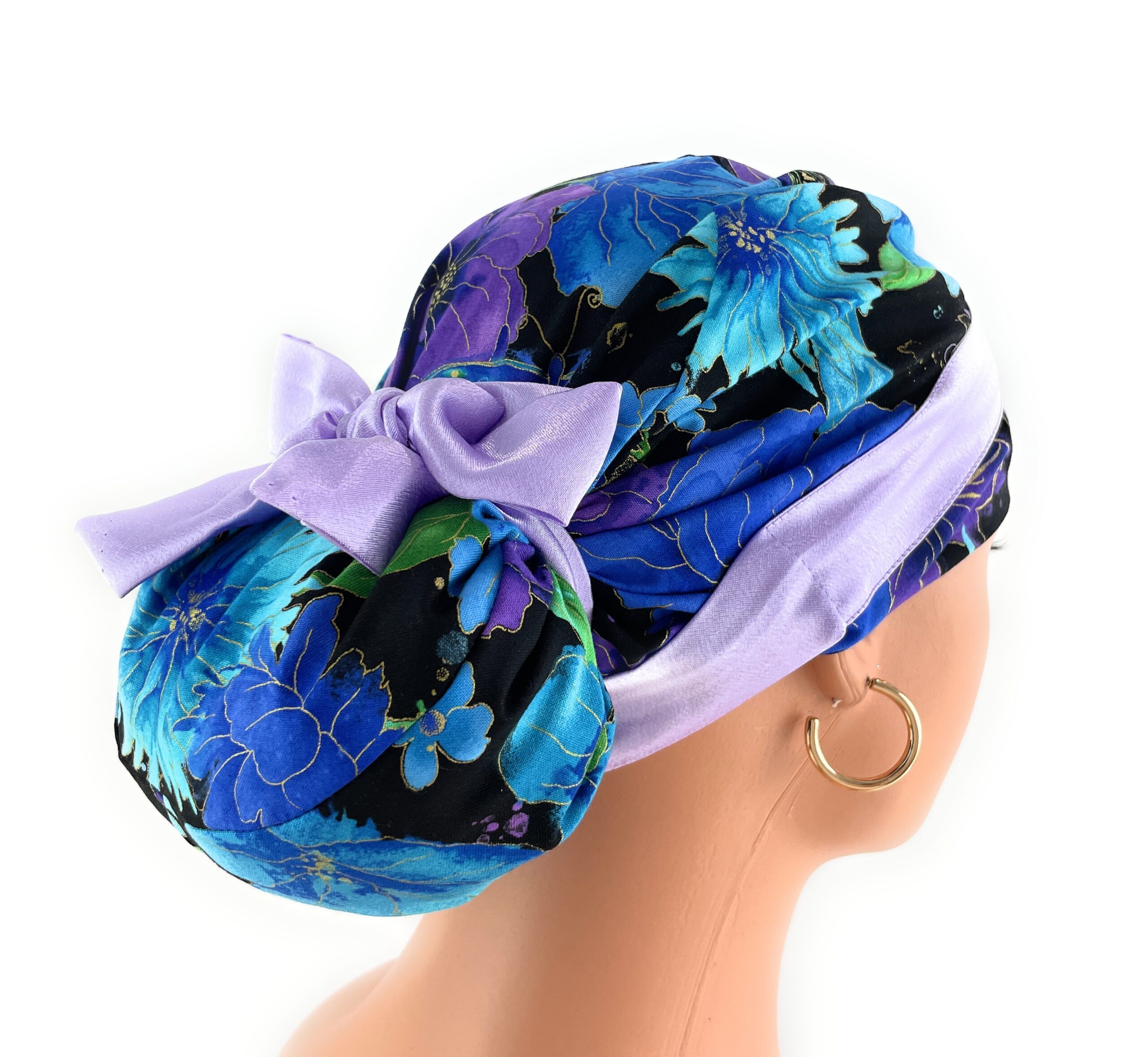 European Style Scrub Cap – (Sateen Ribbon) (No Ribbon) - Dance of the Dragonflies - Image 10