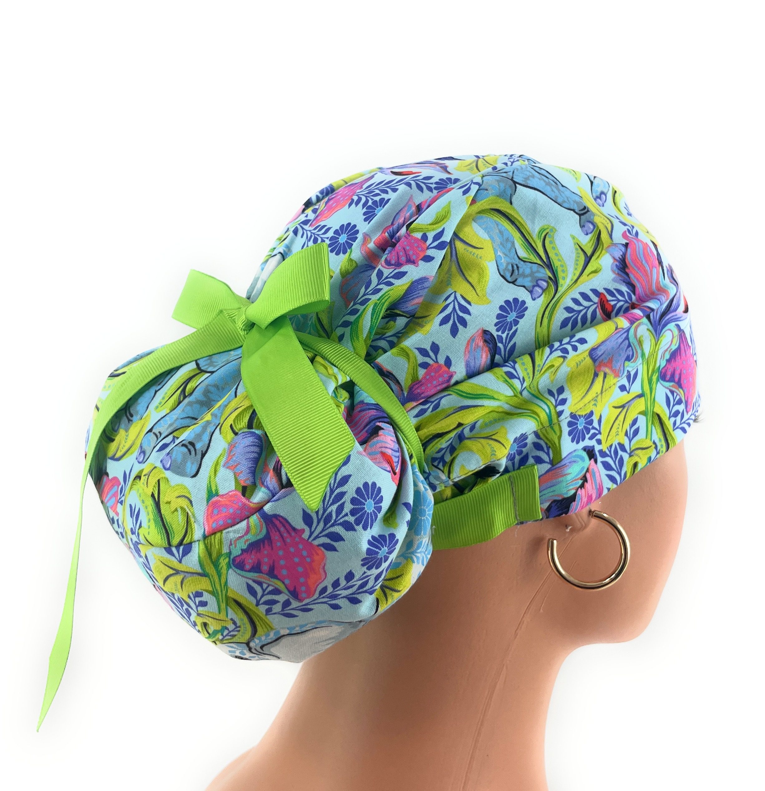European Style Scrub Cap – (Grosgrain Ribbon) - (No Ribbon) - Tiny Beasts - Image 8