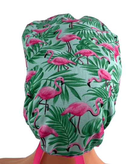 Double Sided Ponytail Medical Scrub Cap - Big Flowers (Copy) - Image 11