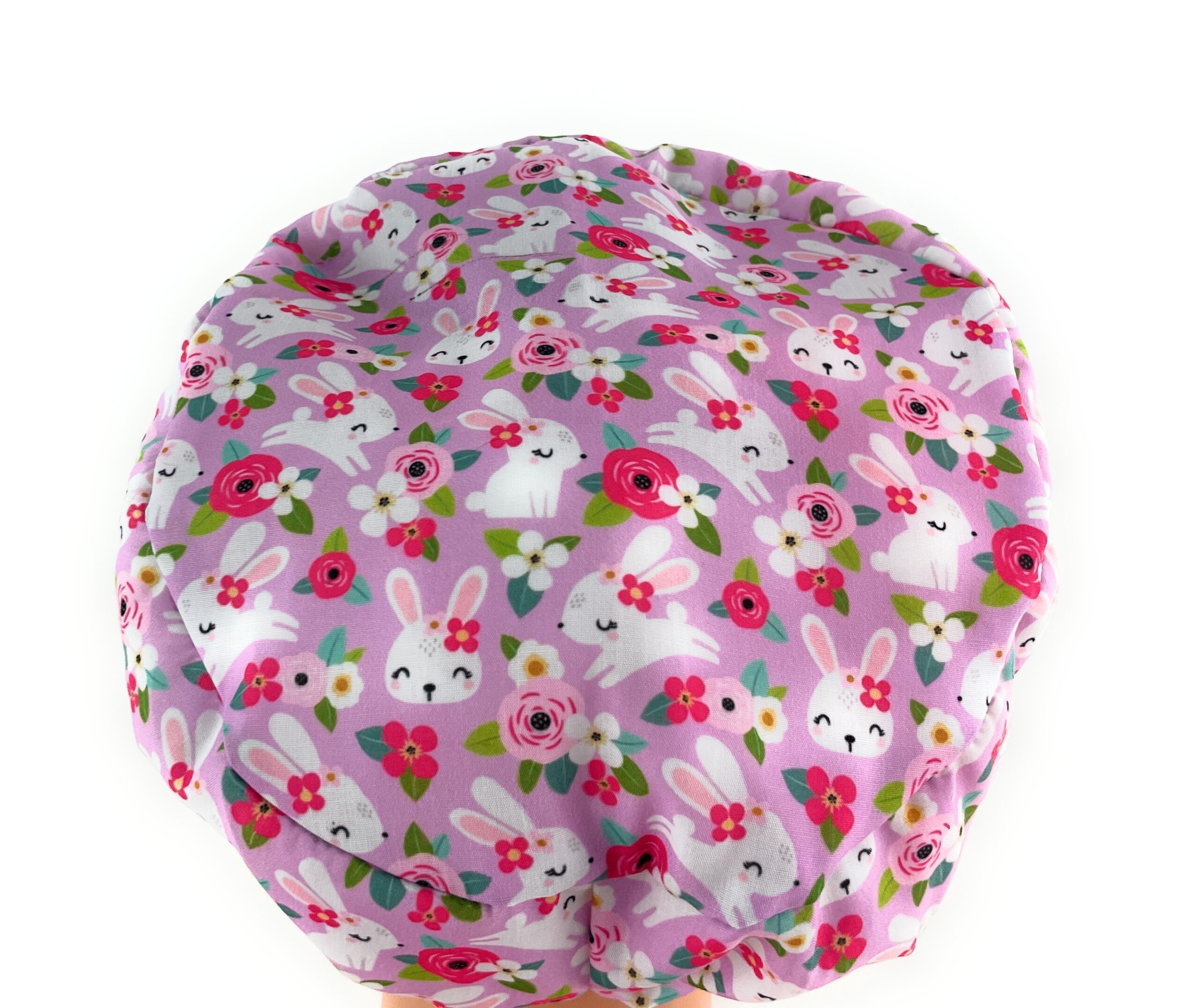 European Style Scrub Cap – Hoppy Hunting - Floral Bunny - Image 18