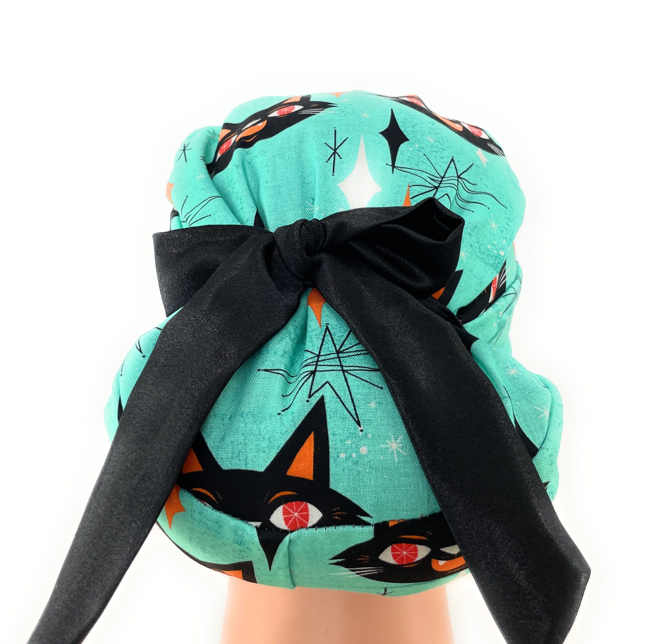 European Style Scrub Cap – (Sateen Ribbon) (No Ribbon) - Kat Faces - Image 12