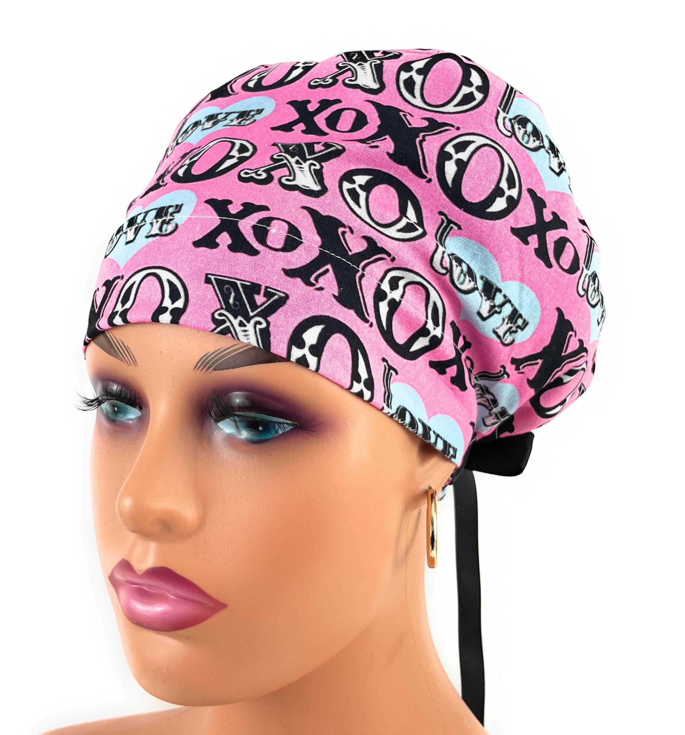 European Style Scrub Cap – (Grosgrain Ribbon) - (No Ribbon) - Alphabet of Love - Image 7