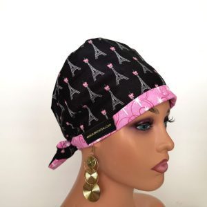 Chemo Medical Scrub Cap - Paris and Love