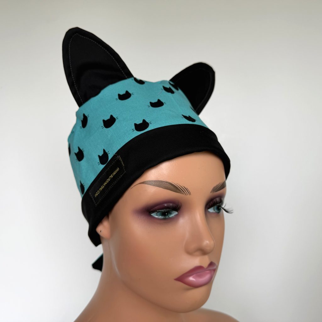 Chemo Medical Scrub Cap - Meow, Meow - Image 2