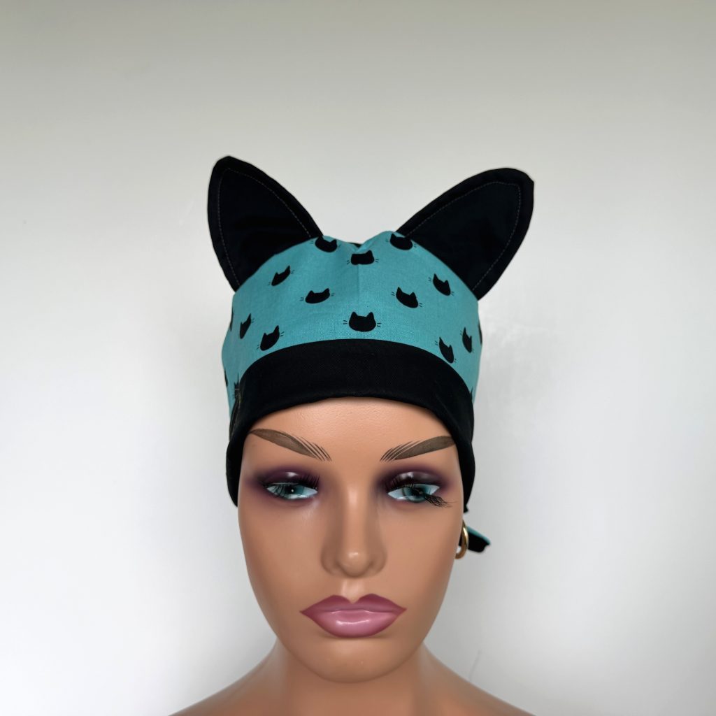 Chemo Medical Scrub Cap - Meow, Meow - Image 3