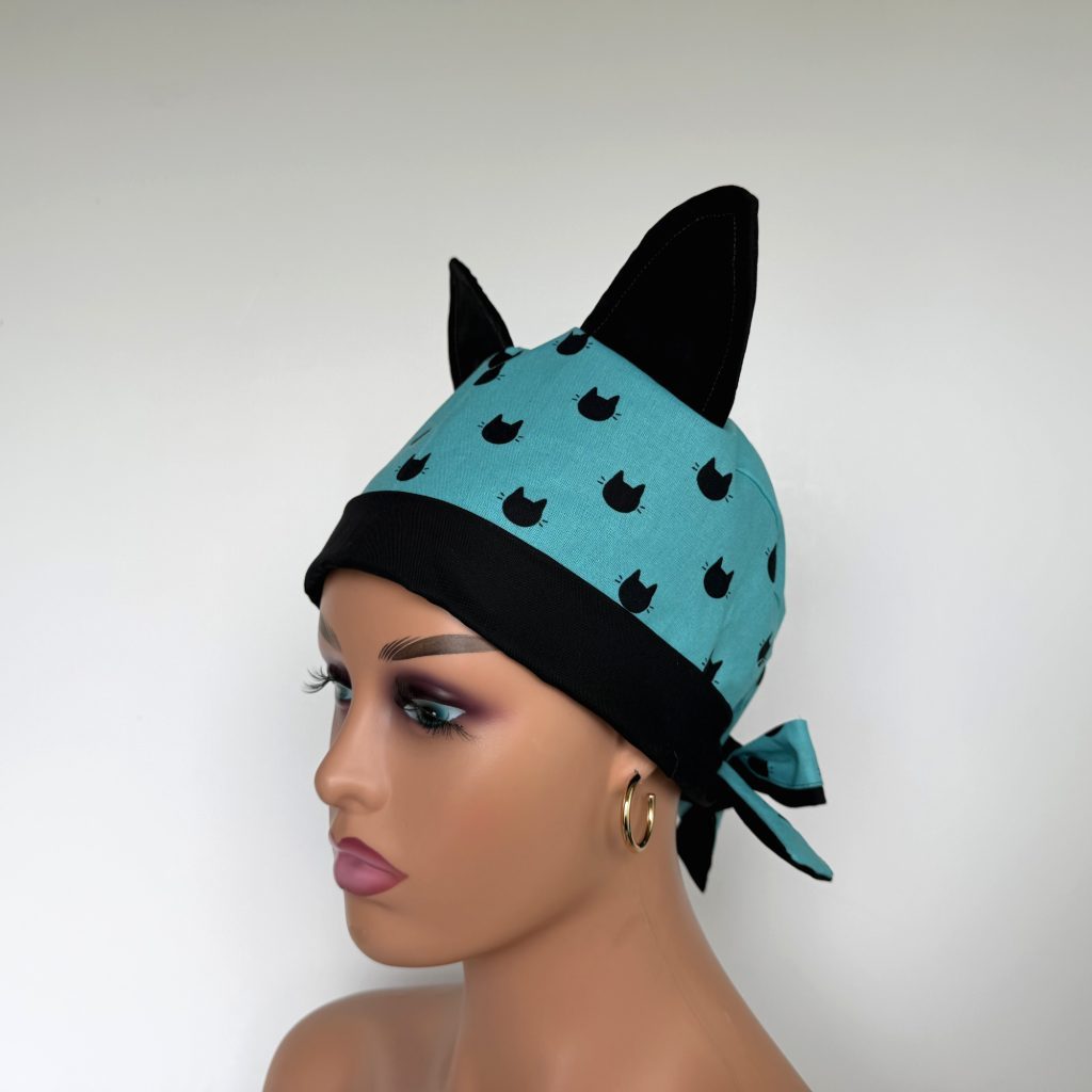 Chemo Medical Scrub Cap - Meow, Meow - Image 8