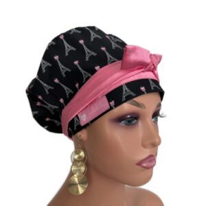 European Style Scrub Cap – (Sateen Ribbon) (No Ribbon) - Paris and Love