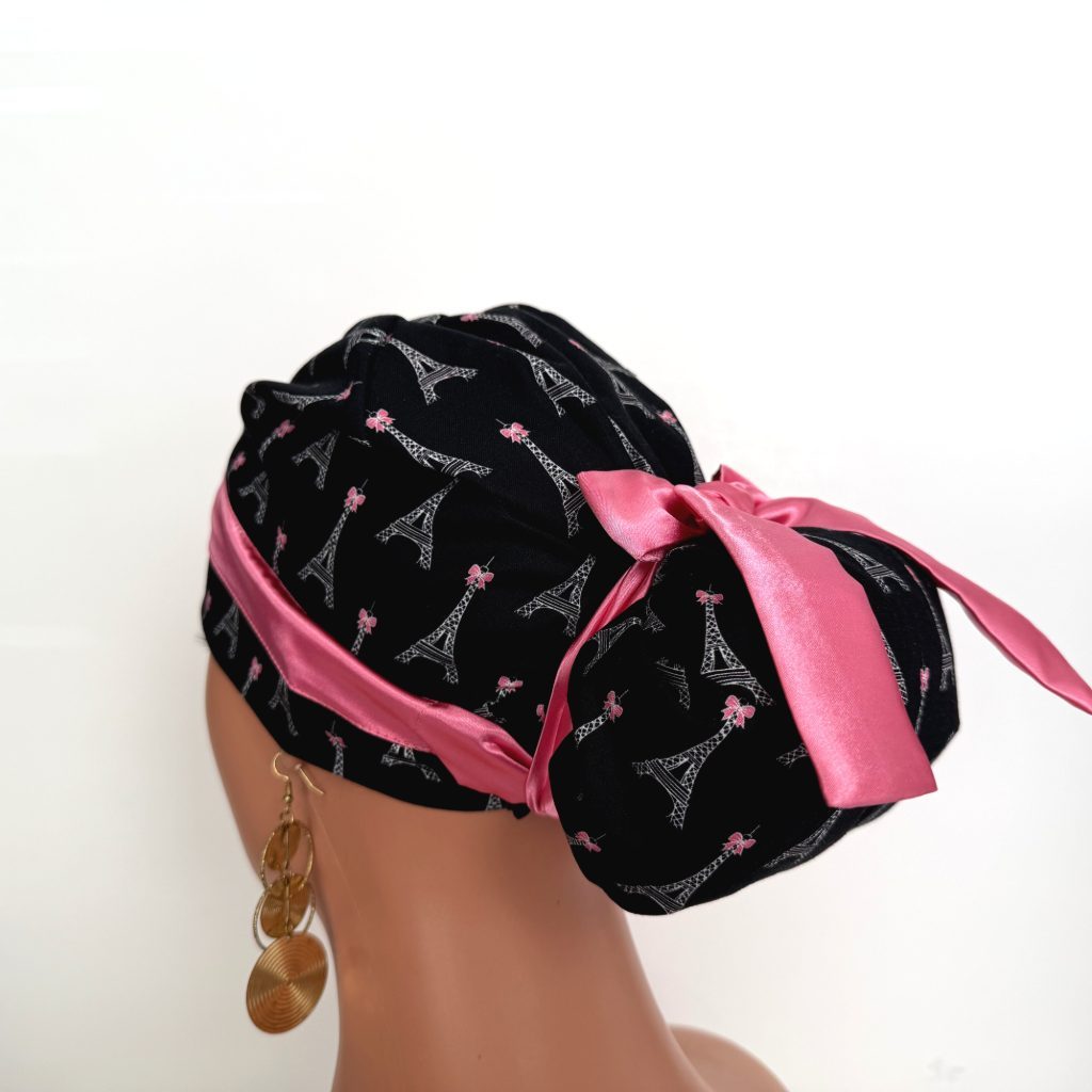 European Style Scrub Cap – (Sateen Ribbon) (No Ribbon) - Paris and Love - Image 13