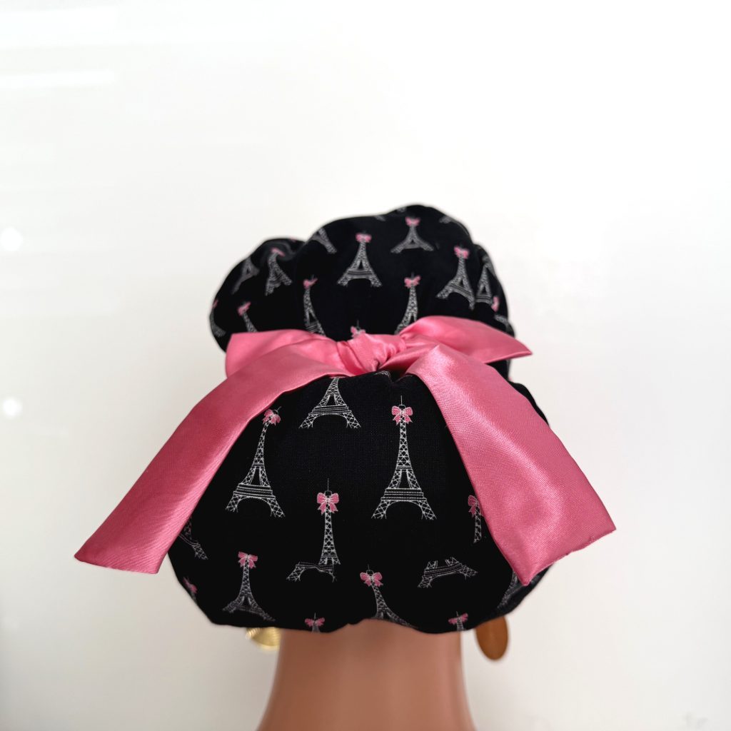 European Style Scrub Cap – (Sateen Ribbon) (No Ribbon) - Paris and Love - Image 12