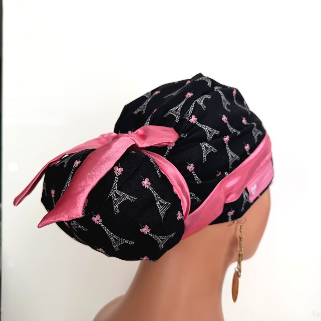 European Style Scrub Cap – (Sateen Ribbon) (No Ribbon) - Paris and Love - Image 11
