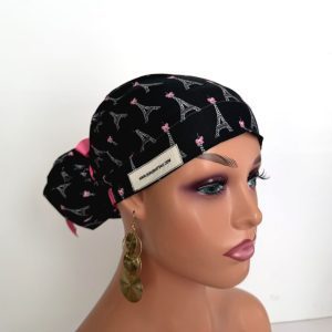 Ponytail Medical Scrub Cap - Paris and Love
