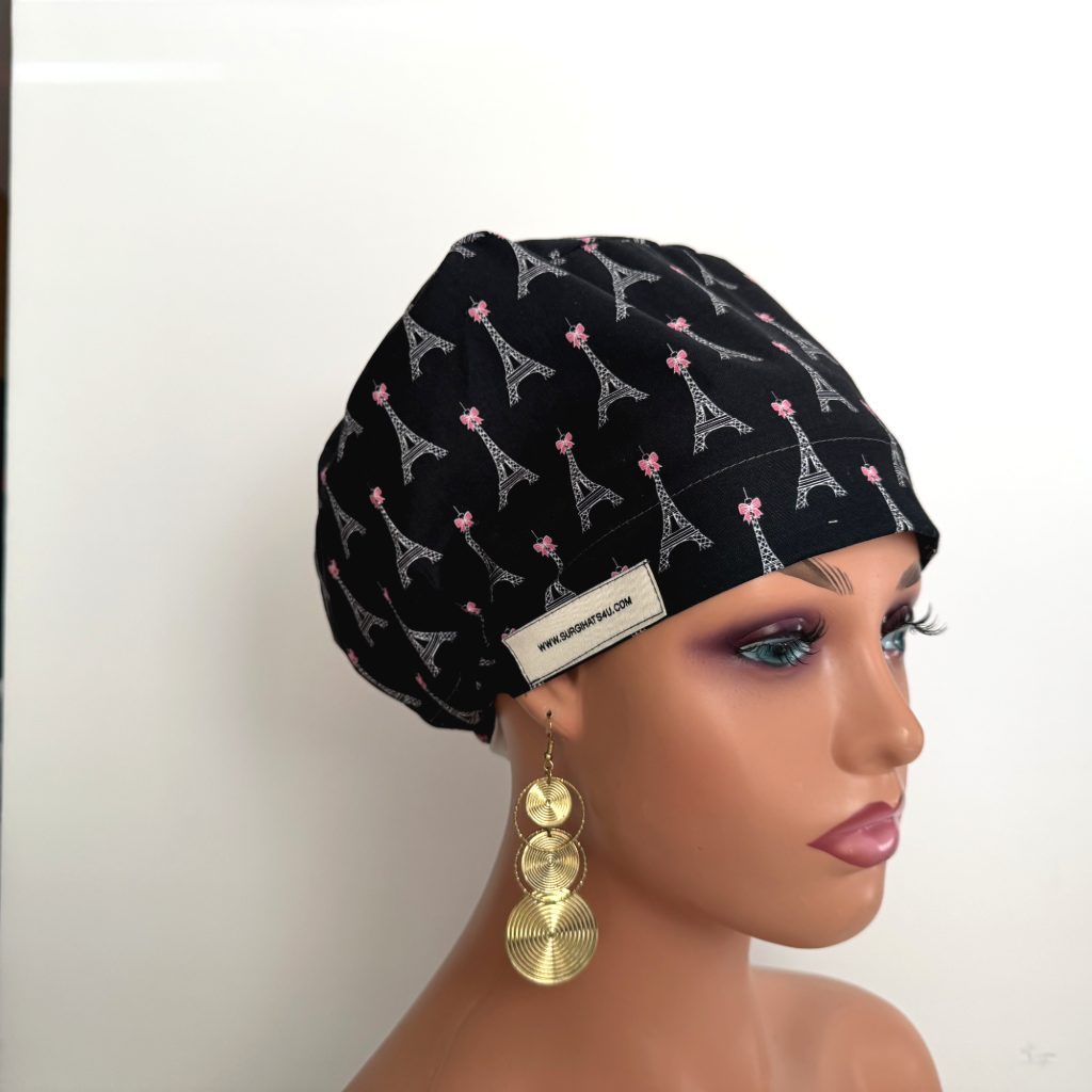 European Style Scrub Cap – (Sateen Ribbon) (No Ribbon) - Paris and Love - Image 16