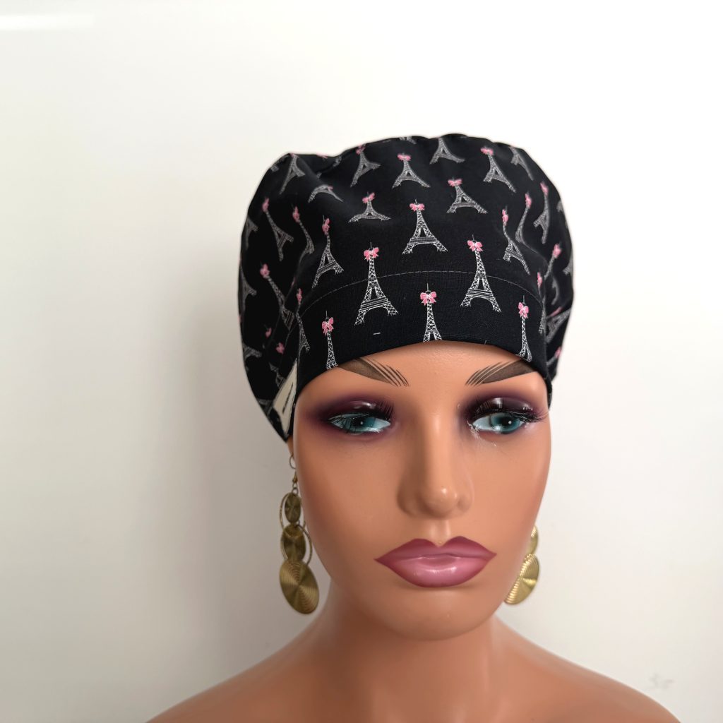 European Style Scrub Cap – (Sateen Ribbon) (No Ribbon) - Paris and Love - Image 18