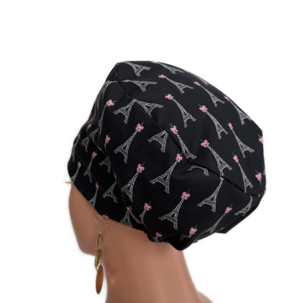European Style Scrub Cap – (Grosgrain Ribbon) (No Ribbon) Paris and Love - Image 25
