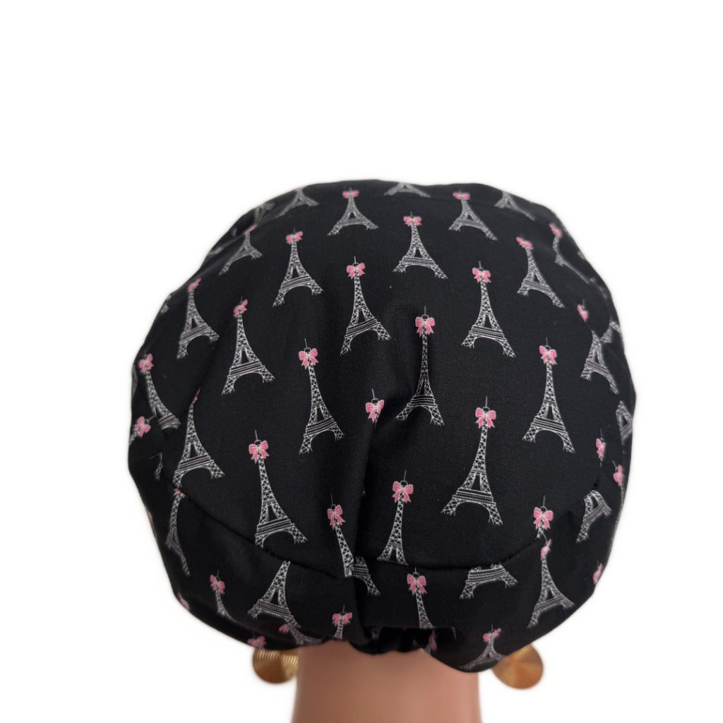 European Style Scrub Cap – (Grosgrain Ribbon) (No Ribbon) Paris and Love - Image 24