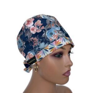 Chemo Medical Scrub Cap- Flowers/Flowers