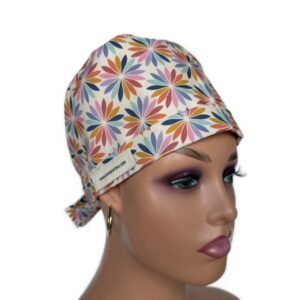 Chemo Medical Scrub Cap- Colorful Flowers