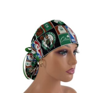 Ponytail Medical Scrub Cap - Boston Celtics