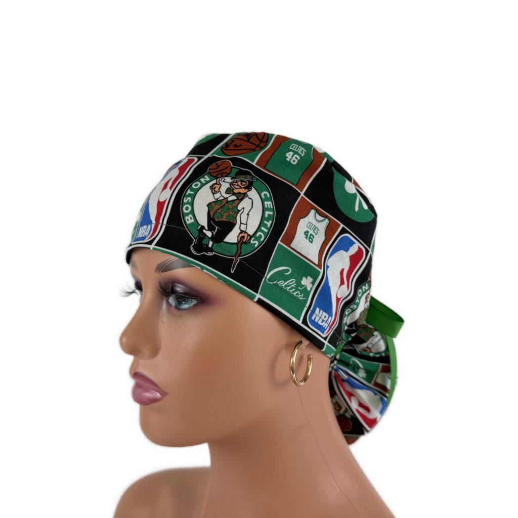 Ponytail Medical Scrub Cap - Boston Celtics - Image 3